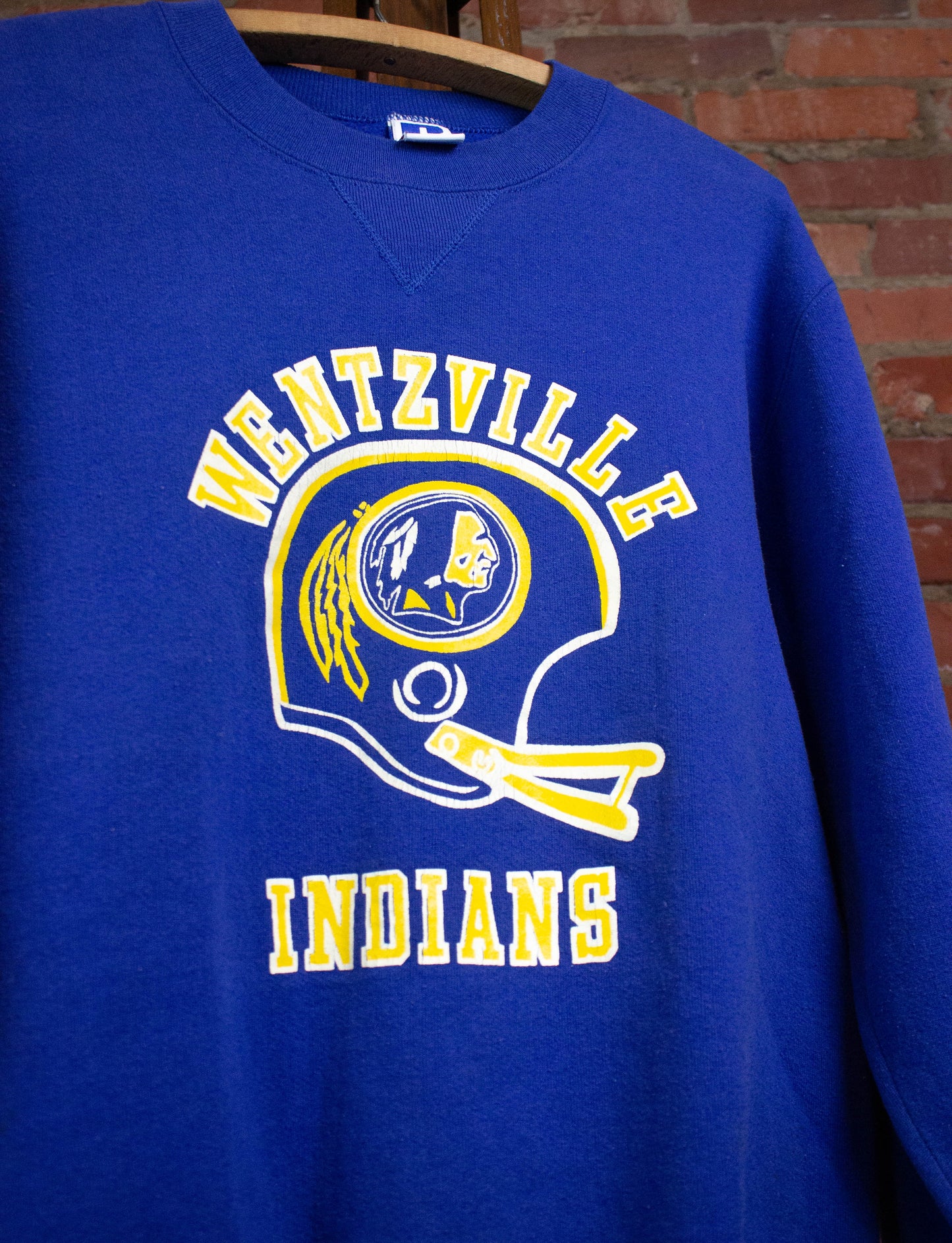 Vintage Wentzville Indians Sweatshirt 90s Blue Medium