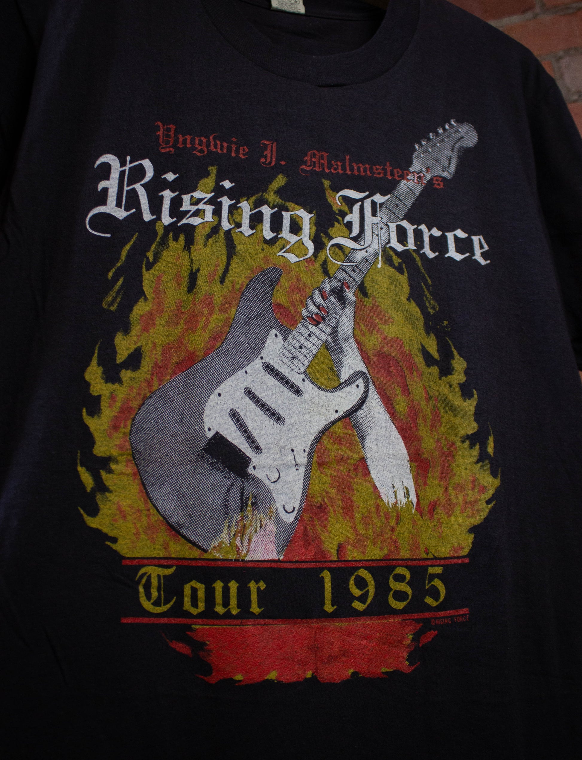 Vintage Yngwie Malmsteen Viking Invasion Concert T Shirt 1985 Black Medium