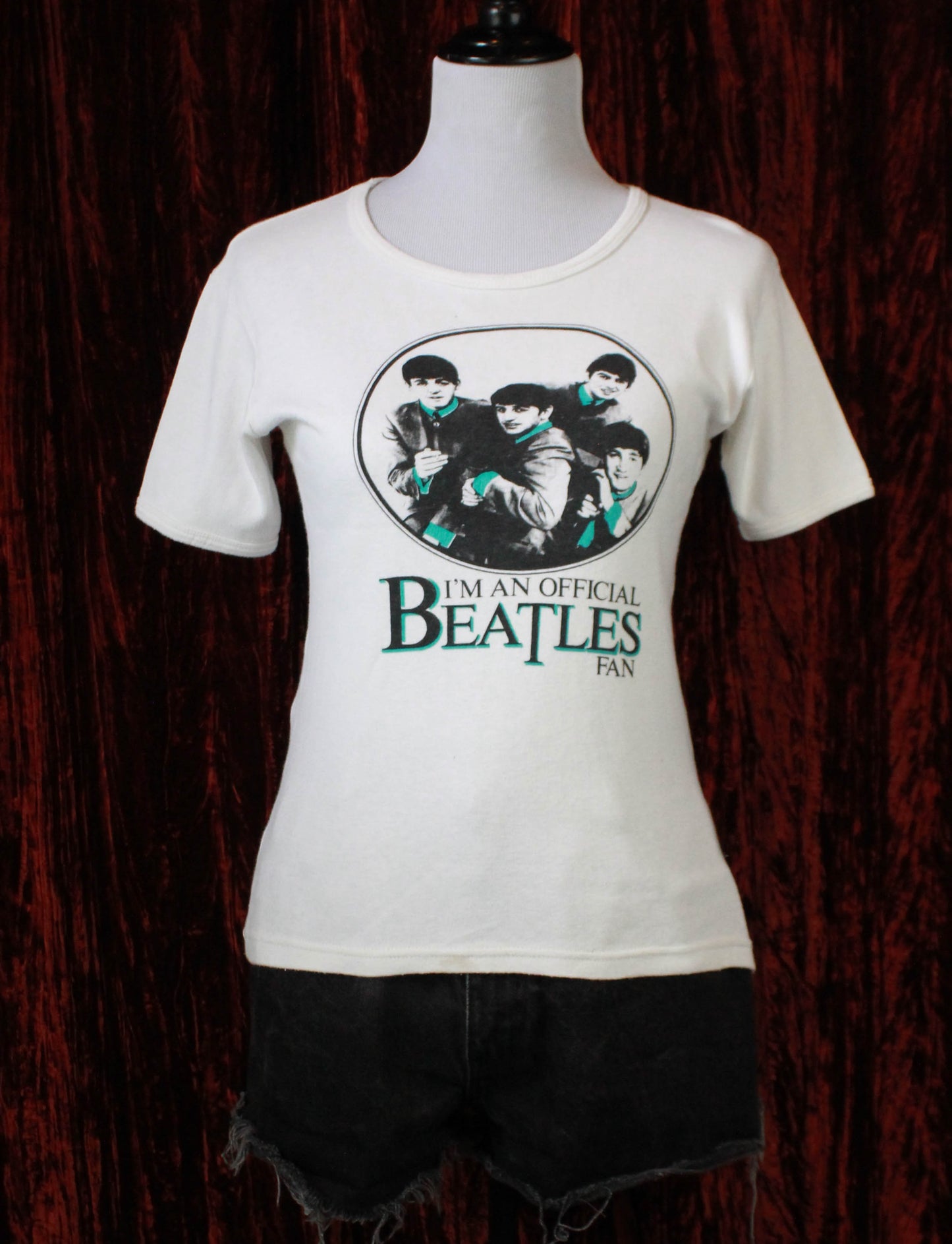 Vintage 60's Official Beatles Fan Club Graphic T Shirt - Small/Medium