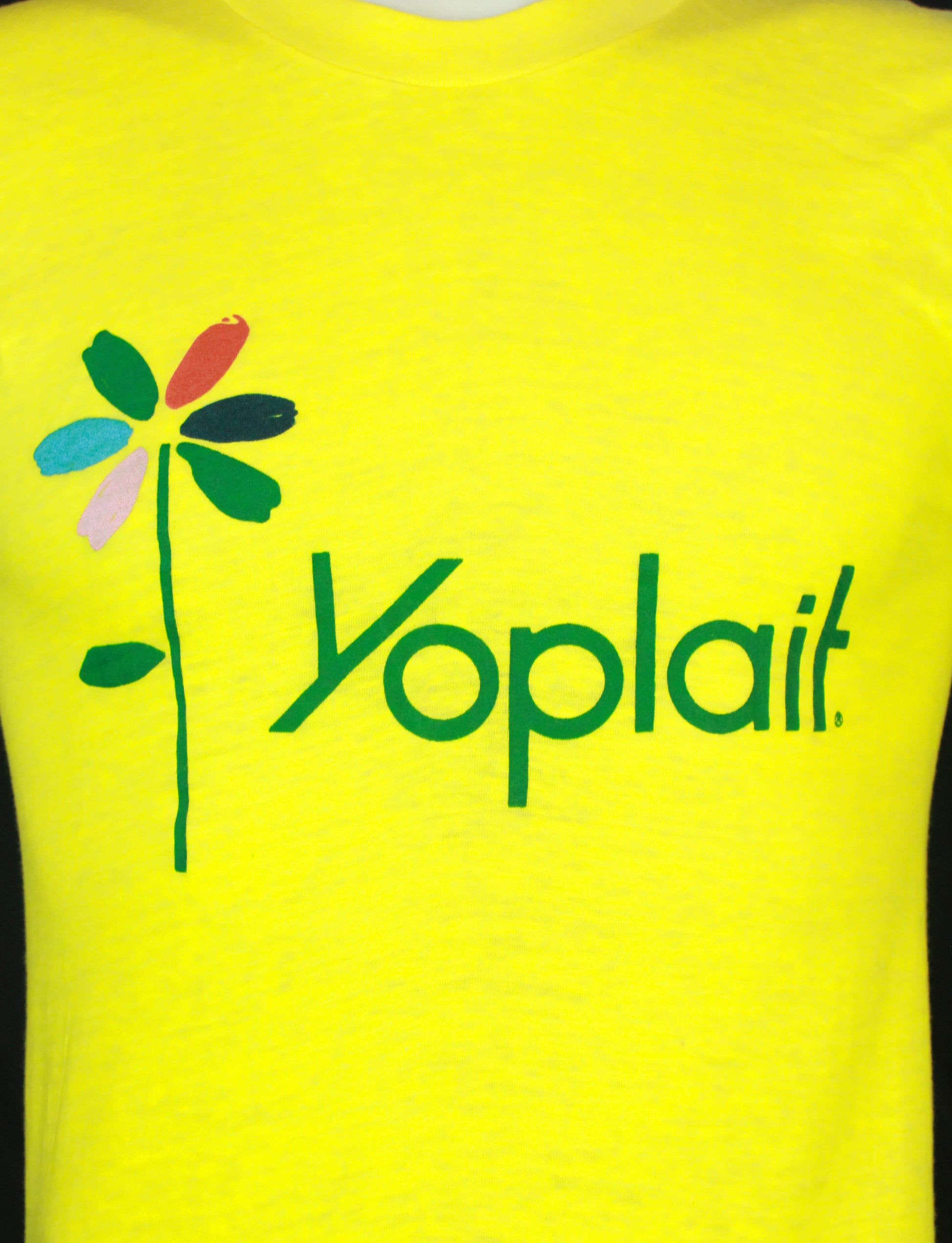 Vintage 80's Yoplait Yogurt Yellow Graphic T Shirt - S/M