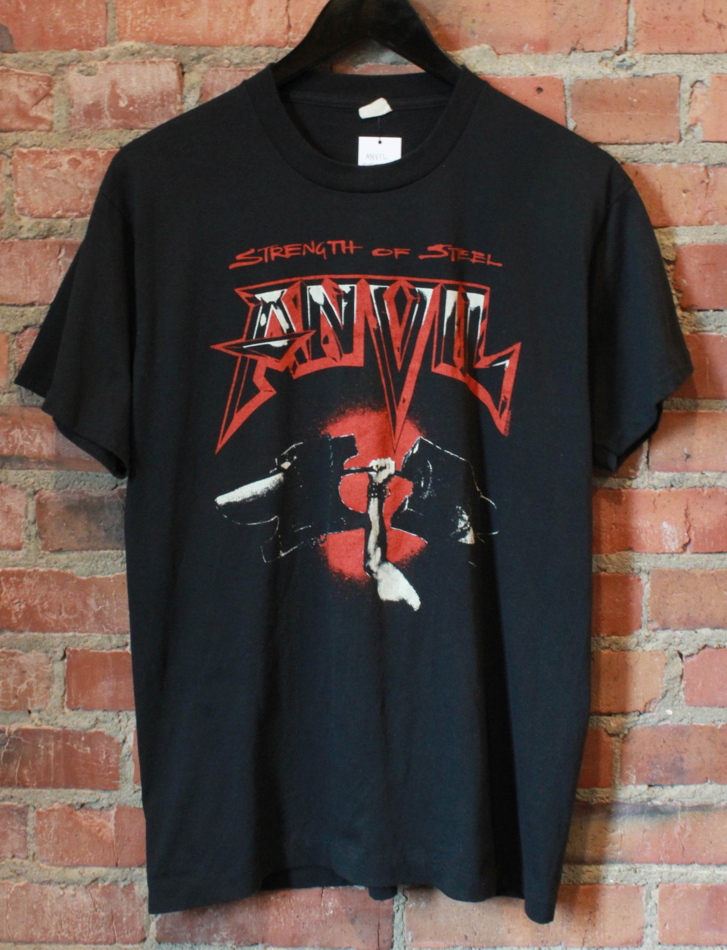 Vintage Anvil Concert T Shirt Strength Of Steel Unisex Extra Large