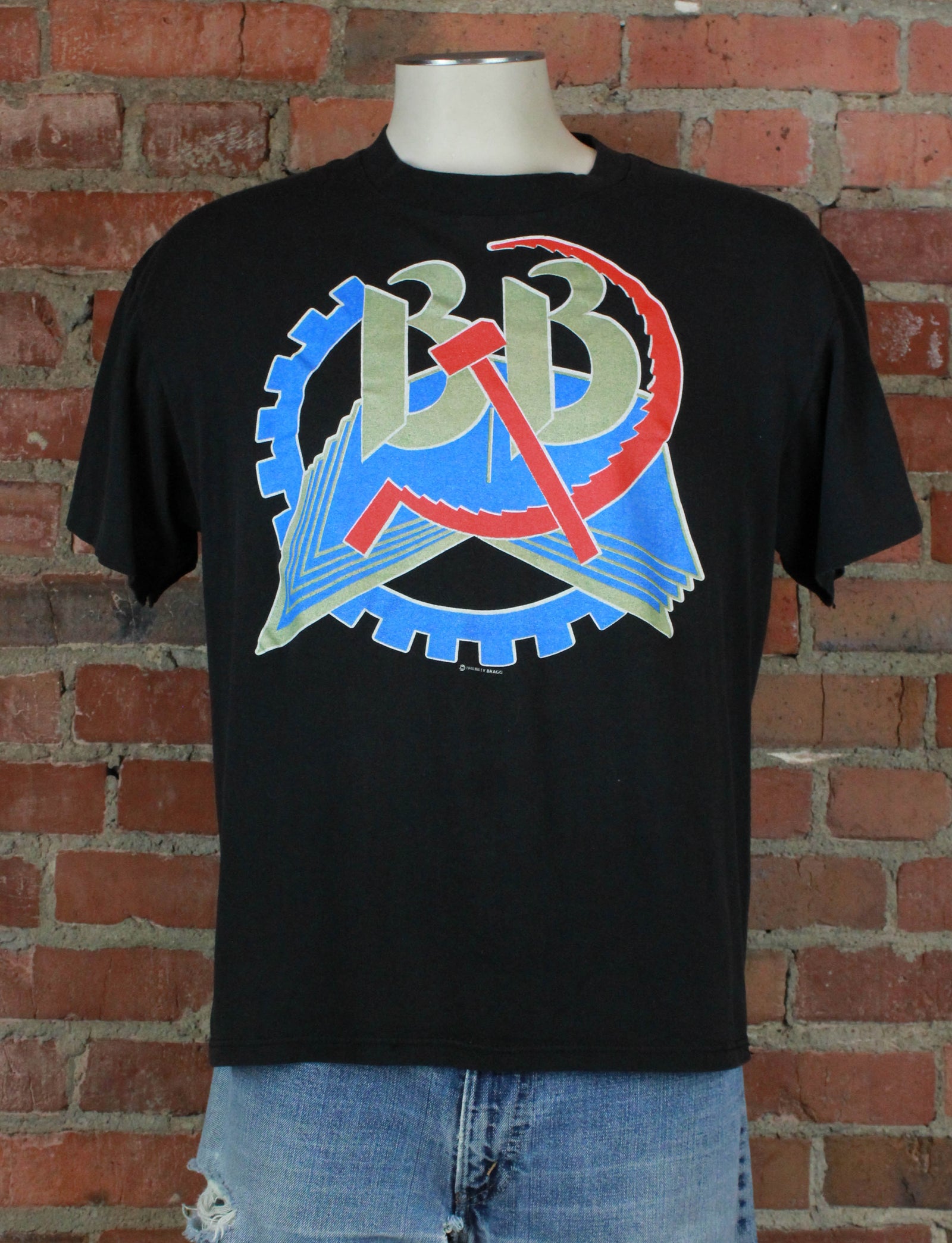 Vintage Billy Bragg Concert T Shirt 1988 USA Spring Tour - XL