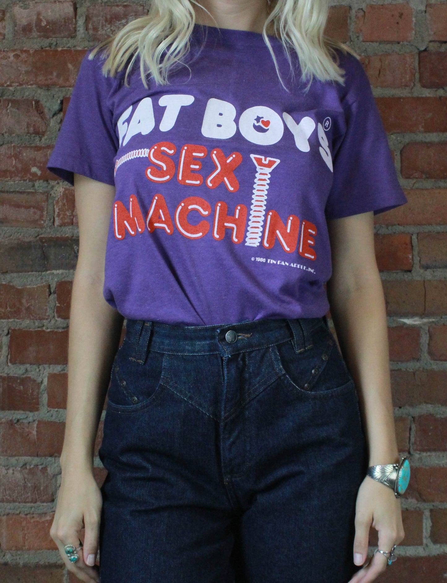 Vintage Fat Boys Concert T Shirt 1986 Sex Machine Get Up-A - Medium