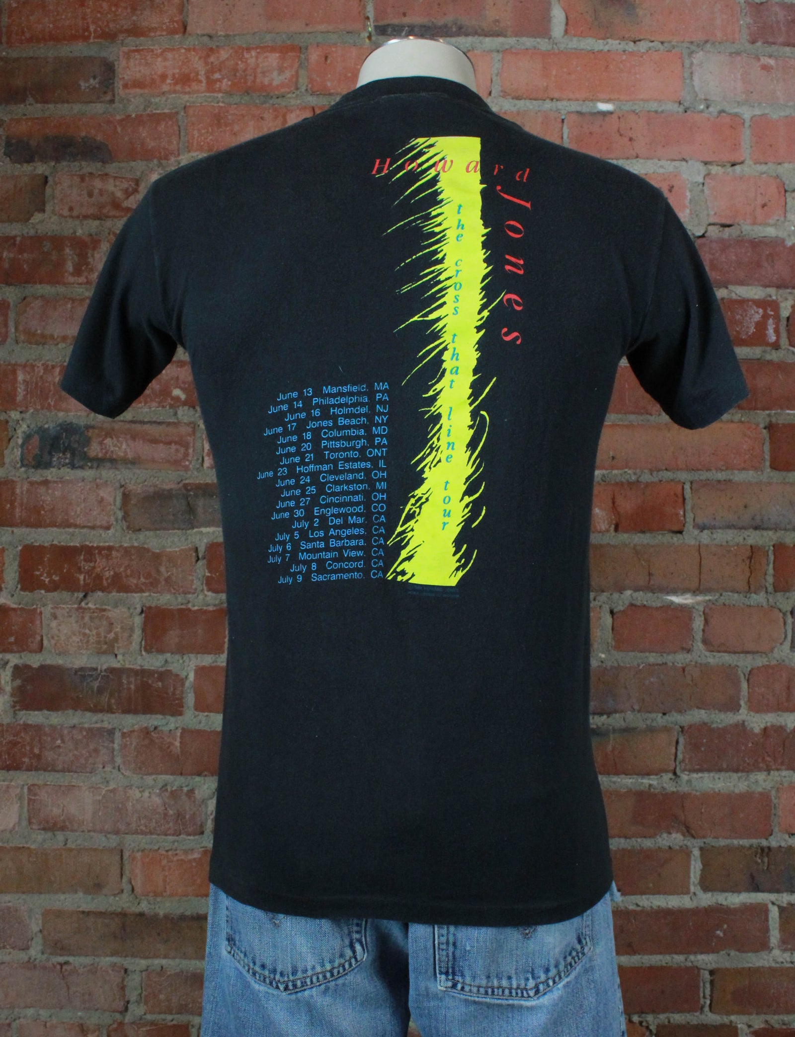 Vintage Howard Jones Concert T Shirt 1989 Cross That Line Tour - Large