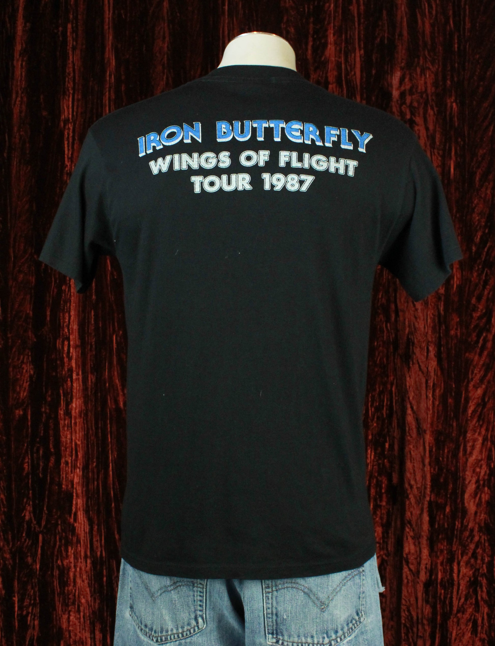 Vintage Iron Butterfly Concert T Shirt 1987 Wings Of Flight Tour - Large
