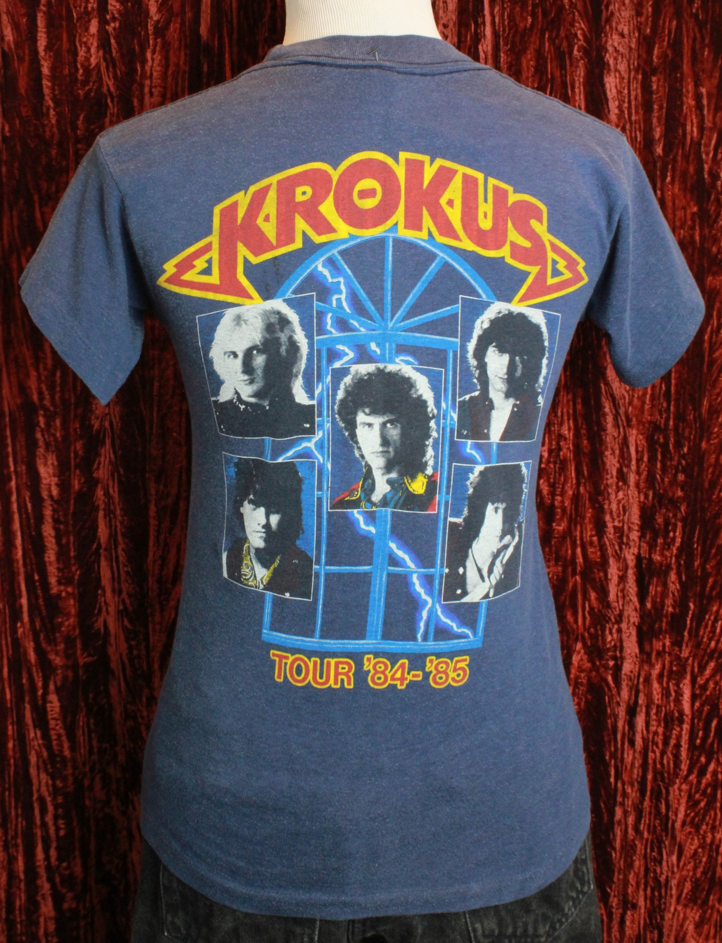 Vintage Krokus Concert T Shirt 1984-85 The Blitz Tour Unisex Extra Small