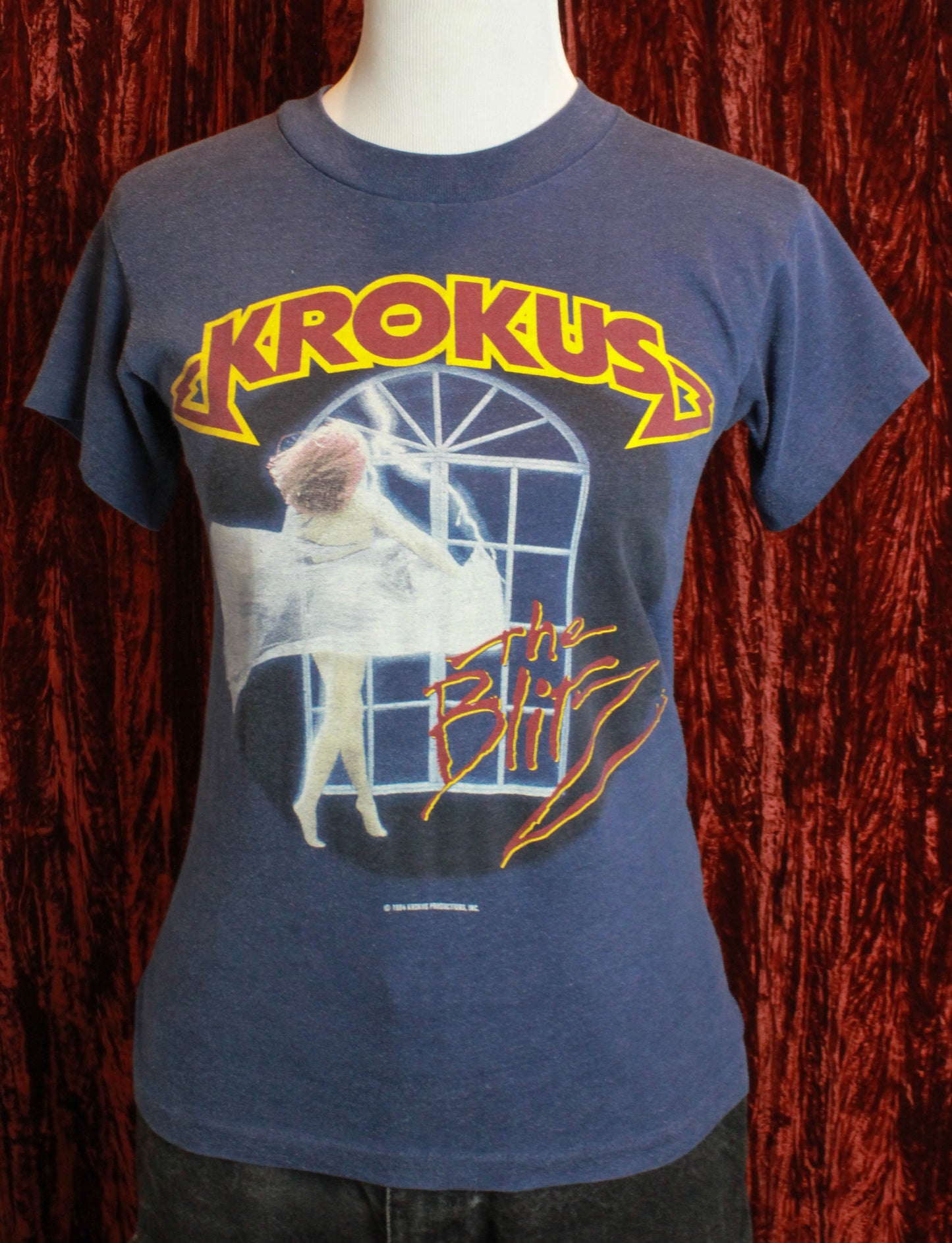 Vintage Krokus Concert T Shirt 1984-85 The Blitz Tour Unisex Extra Small