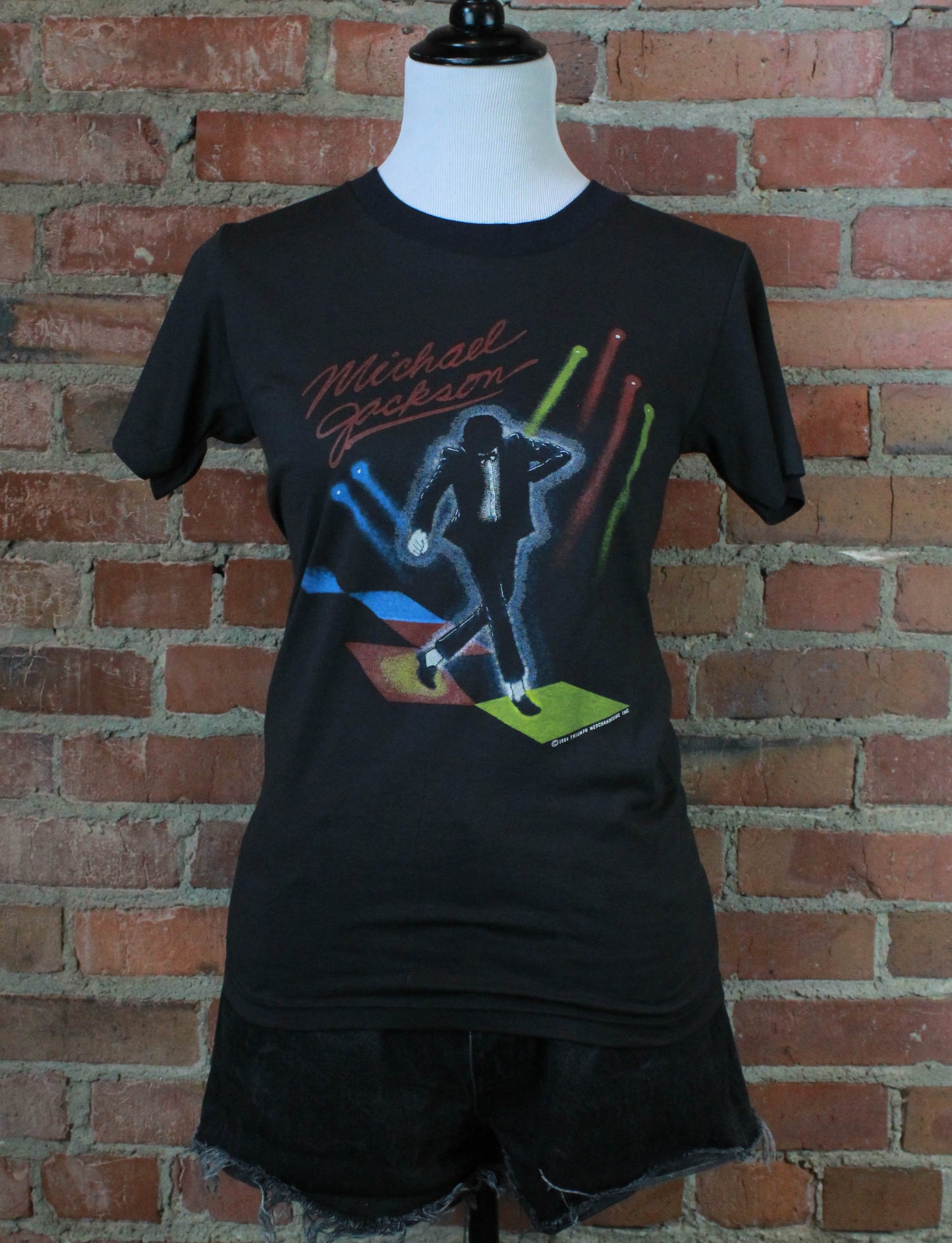Vintage Michael Jackson Concert T Shirt 1984 Victory Tour Deadstock - Small