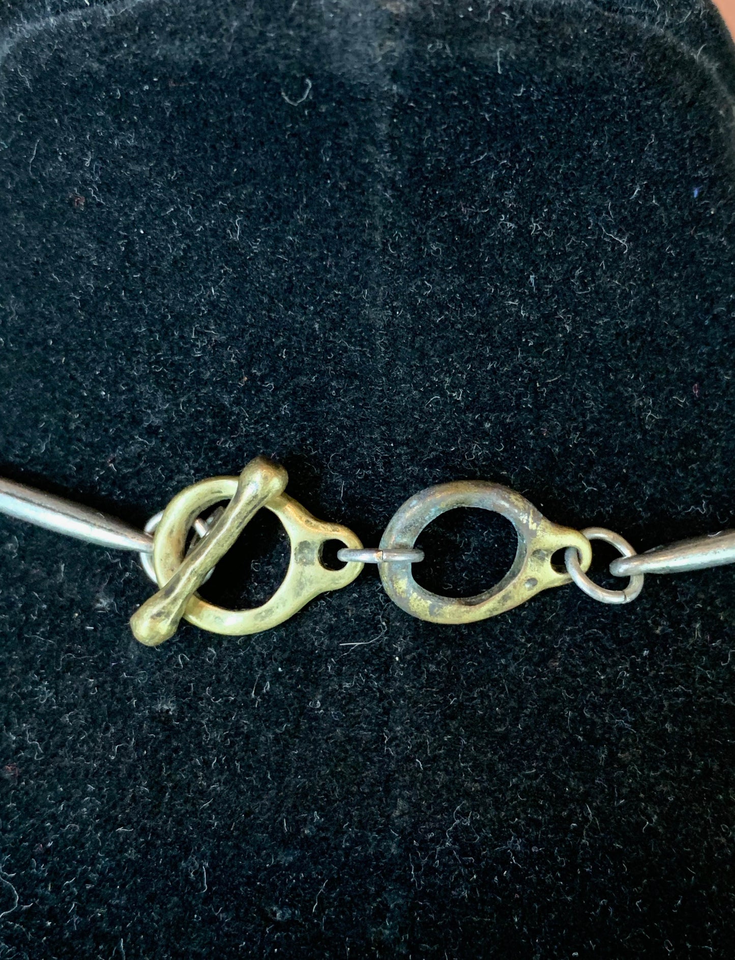 Vintage Sterling Silver Copper Brass Necklace