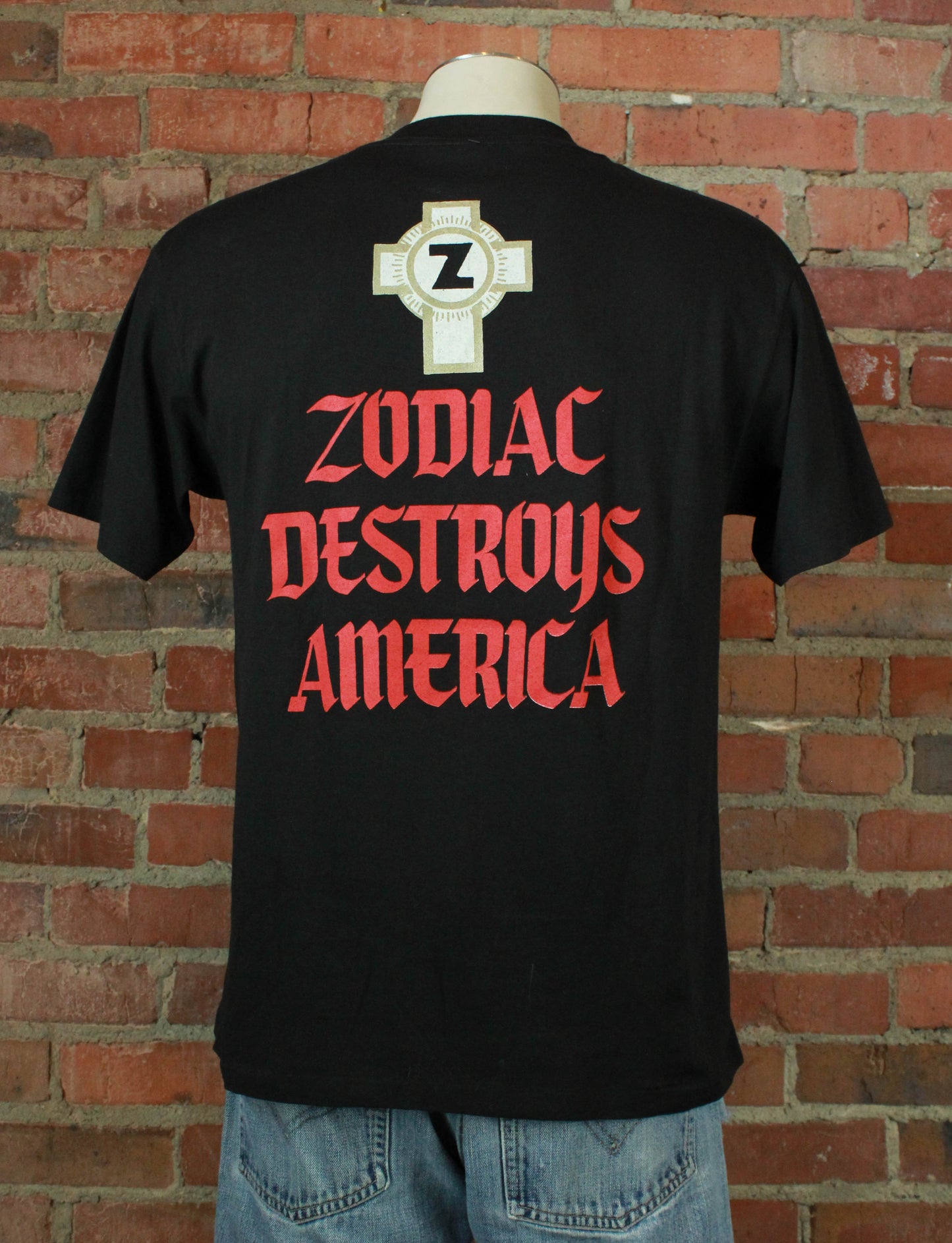 Vintage Zodiac Mindwarp Concert T Shirt 1988 Zodiac Destroys America - XL