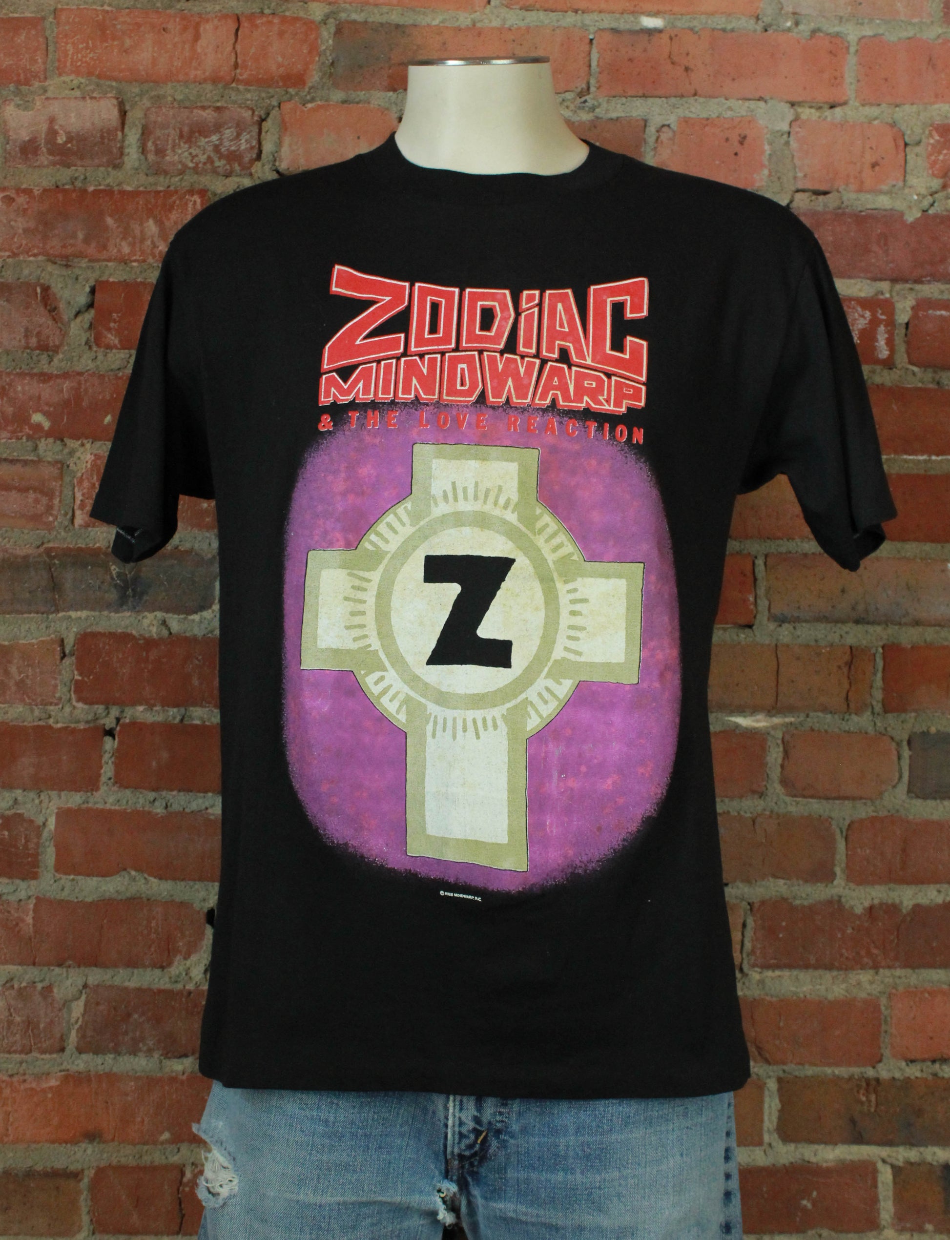 Vintage Zodiac Mindwarp Concert T Shirt 1988 Zodiac Destroys America - XL