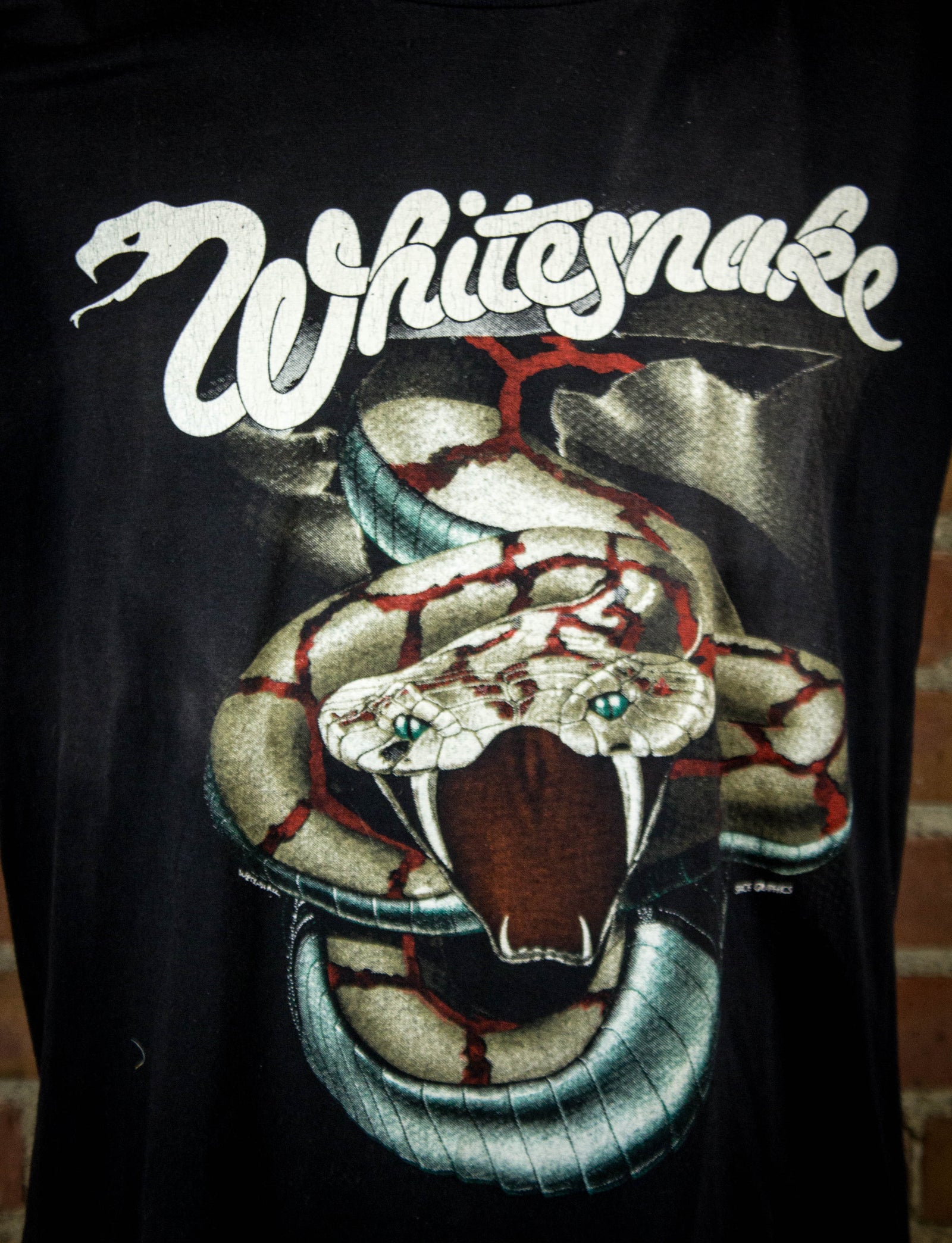 Vintage 1984 Whitesnake Slide It In Tour Black Concert T Shirt Large