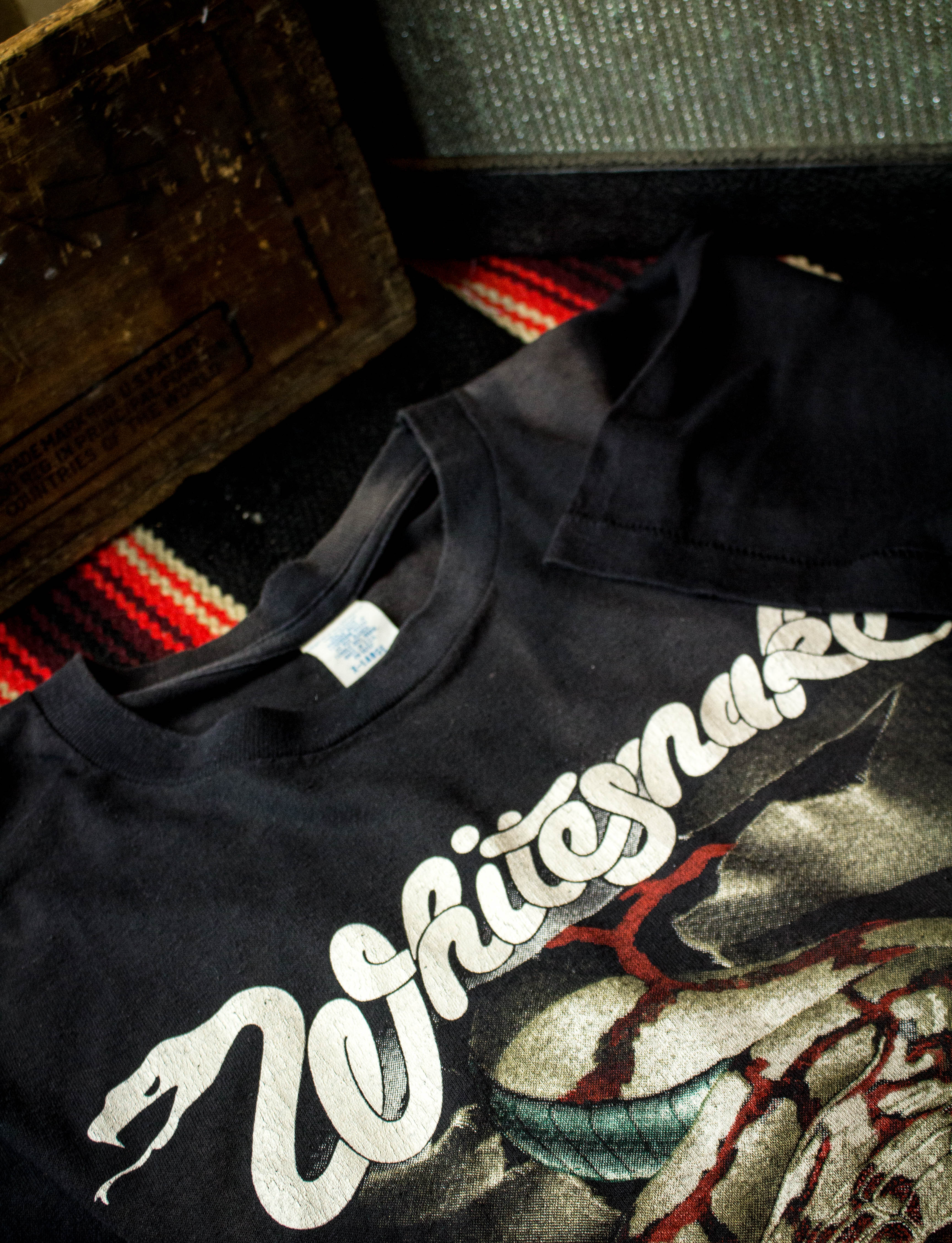 Vintage 1984 Whitesnake Slide It In Tour Black Concert T Shirt 