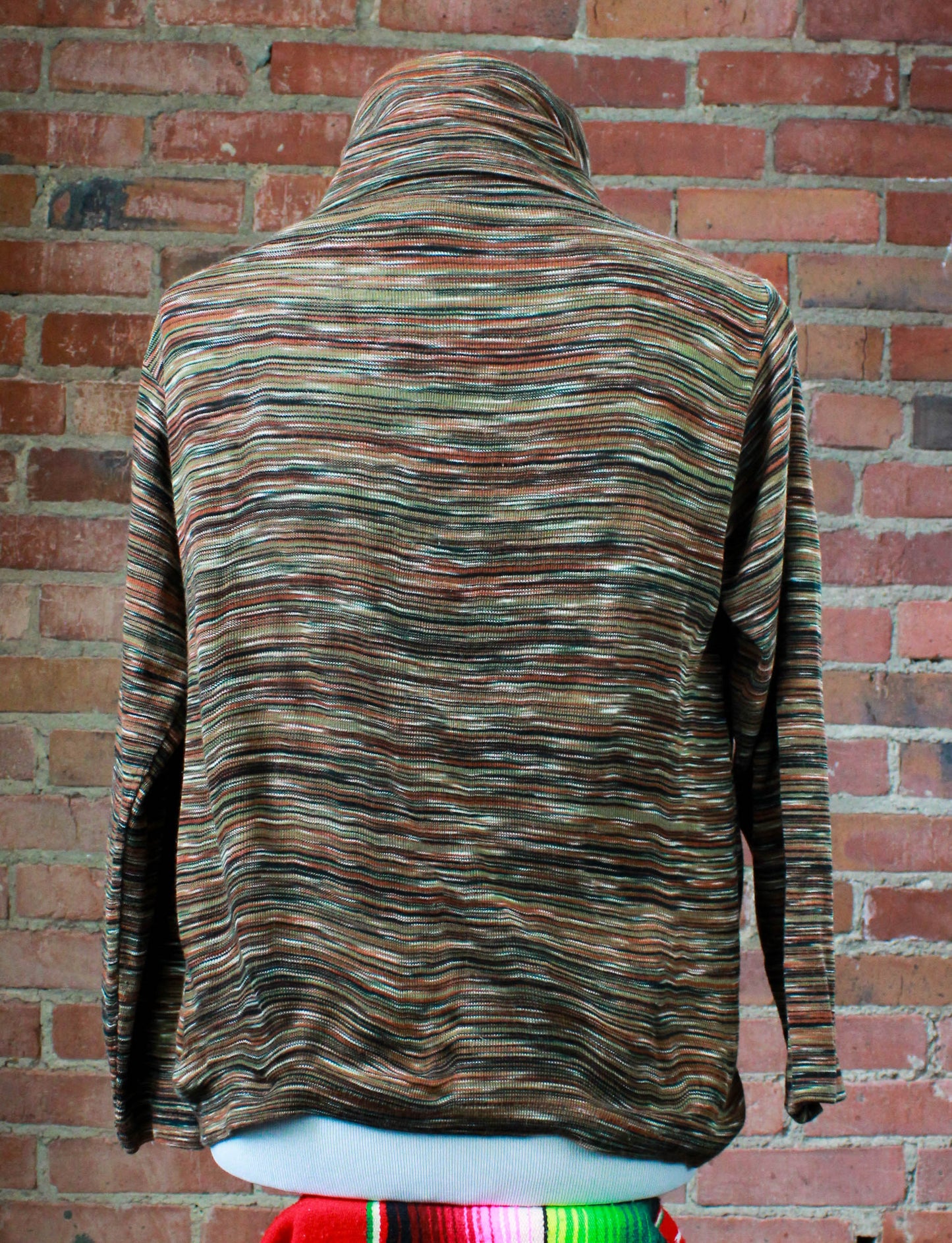 Women's Vintage 70's Turtleneck Sweater Space Dye Medium