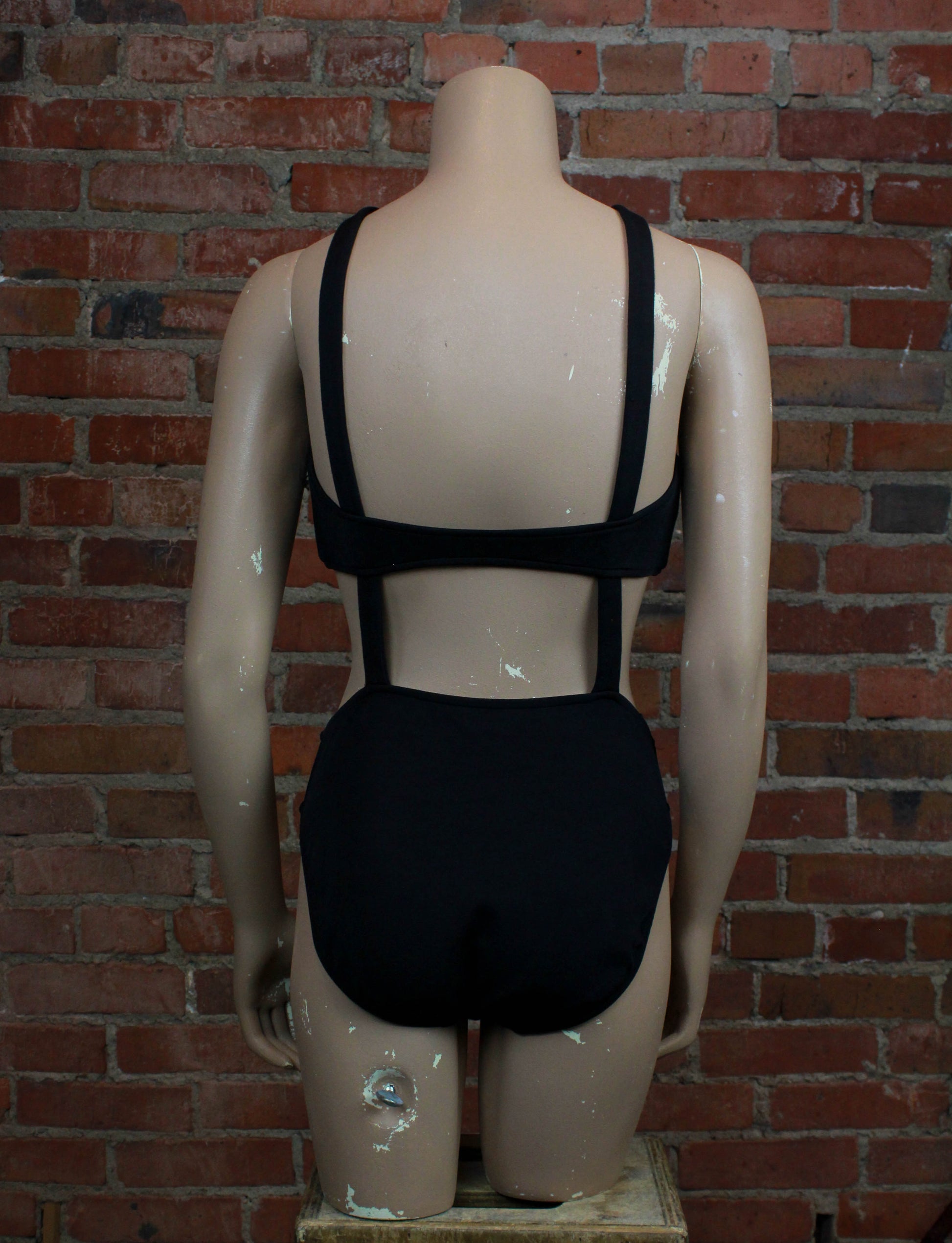Women's Vintage 80's Calvin Klein Bathing Suit Black One-Piece Medium 
