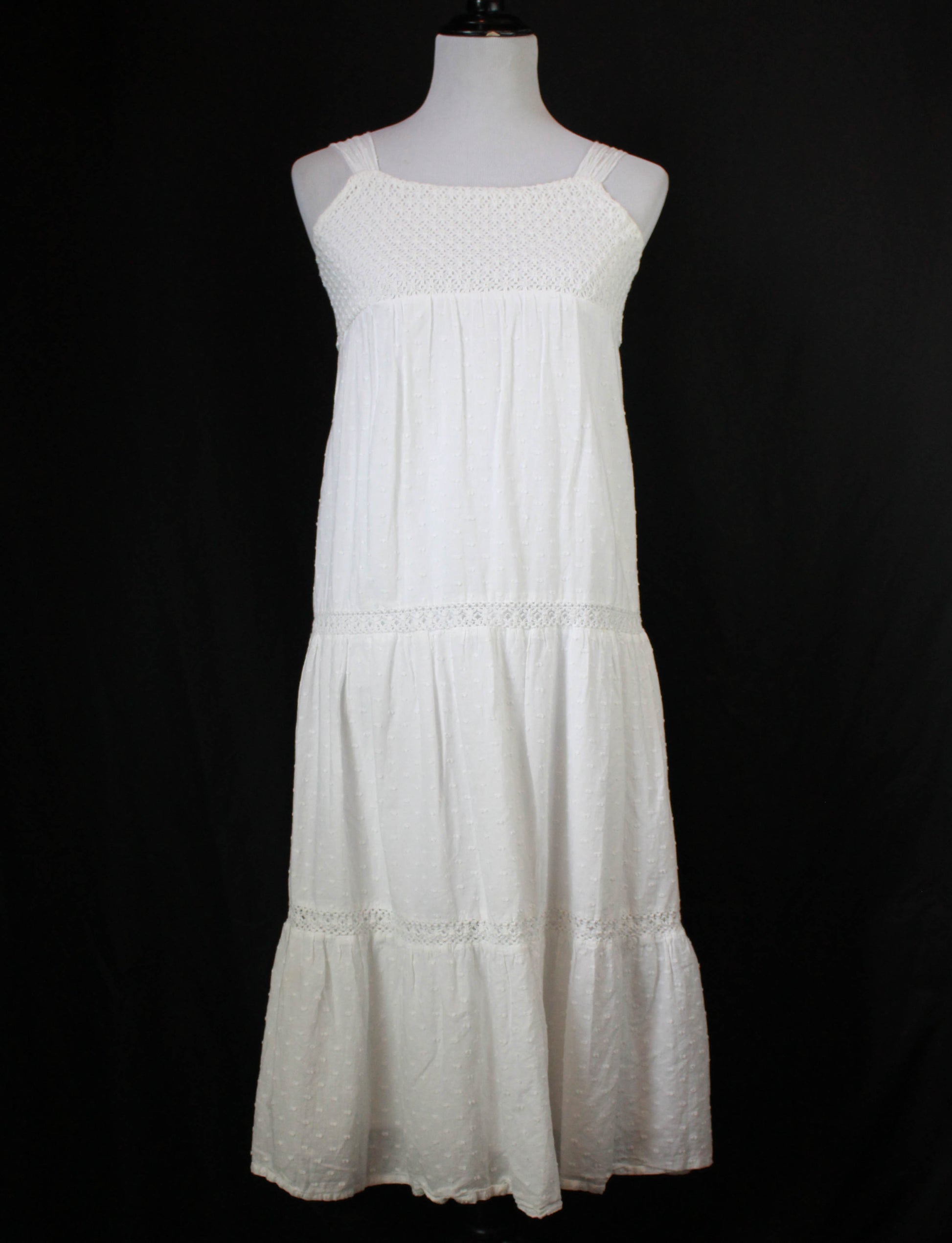 Women's Vintage White Swiss Dot Babydoll Dress Women's Vintage White Swiss Dot Babydoll Dress