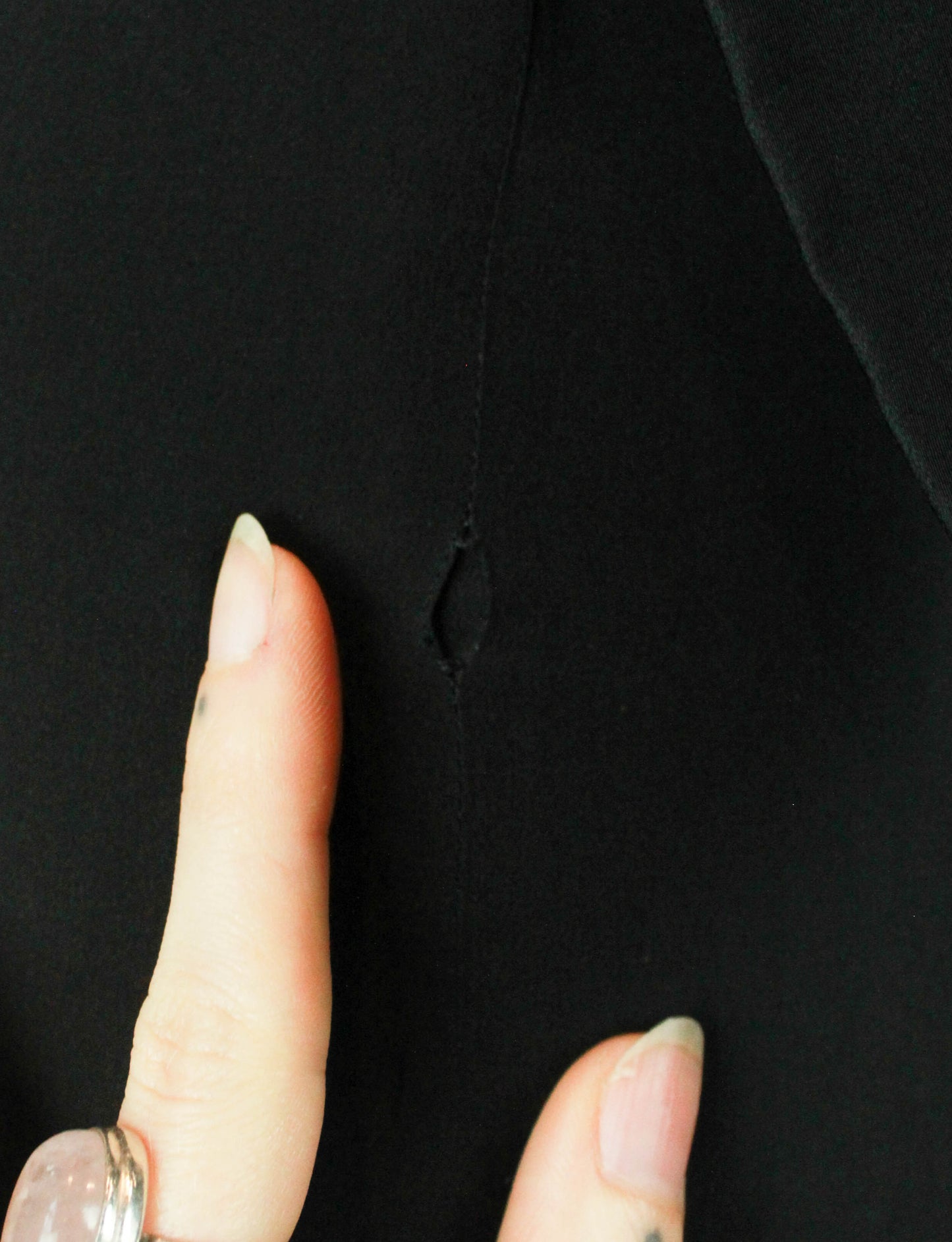Women's Vintage Yves St. Tropez Black Silk Dress - Small